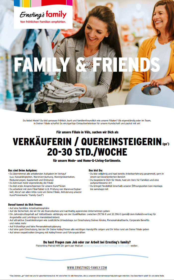 Ernstings Verkäuferin 20 30h