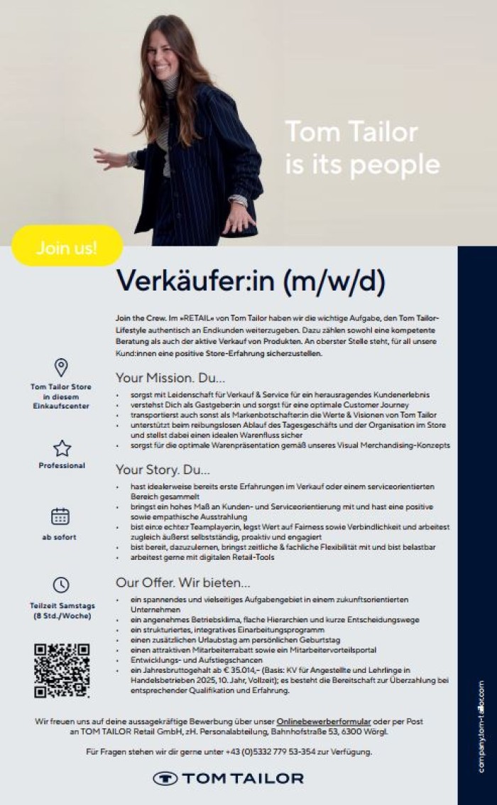 Tom Tailor Verkäuferin 8h