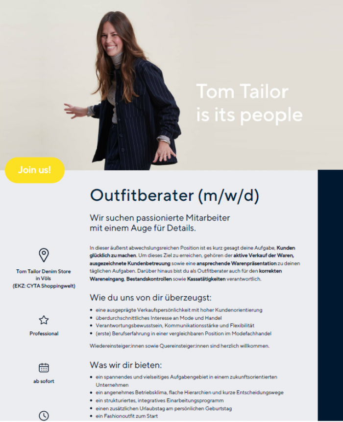 Outfitberater Tom Tailor